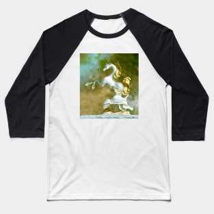 Arabian Horse and Afghan Hound. Gold and porcelain Baseball T-Shirt